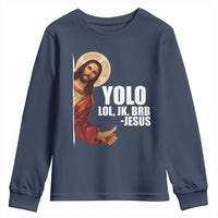 Funny Resurrection Christians Easter Day Youth Sweatshirt YOLO LOL JK BRB Jesus