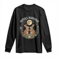 Ostara Blessing Pagan Eostre Easter Day Long Sleeve Shirt Spring Moon Rabbit Spring Equinox Festival