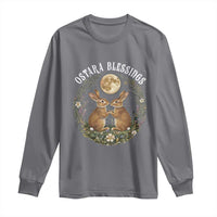 Ostara Blessing Pagan Eostre Easter Day Long Sleeve Shirt Spring Moon Rabbit Spring Equinox Festival