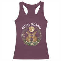 Ostara Blessing Pagan Eostre Easter Day Racerback Tank Top Spring Moon Rabbit Spring Equinox Festival
