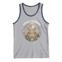 Ostara Blessing Pagan Eostre Easter Day Tank Top Spring Moon Rabbit Spring Equinox Festival