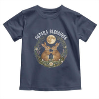 Ostara Blessing Pagan Eostre Easter Day Toddler T Shirt Spring Moon Rabbit Spring Equinox Festival