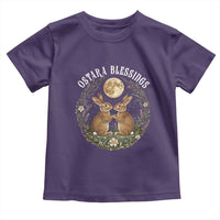 Ostara Blessing Pagan Eostre Easter Day Toddler T Shirt Spring Moon Rabbit Spring Equinox Festival