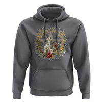 Ostara Blessing Pagan Eostre Easter Day Hoodie Rabbit Bird Wiccan Pentagram