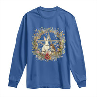 Ostara Blessing Pagan Eostre Easter Day Long Sleeve Shirt Rabbit Bird Wiccan Pentagram