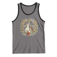 Ostara Blessing Pagan Eostre Easter Day Tank Top Rabbit Bird Wiccan Pentagram