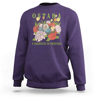Ostara Eostre Easter Day Sweatshirt O Equinoccio De Primavera Eggs Flowers
