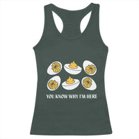 Funny Easter Day Thanksgiving Deviled Egg Racerback Tank Top You Know Why I'm Here