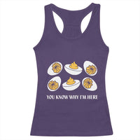 Funny Easter Day Thanksgiving Deviled Egg Racerback Tank Top You Know Why I'm Here