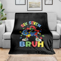 67 Autism Awareness Throw Blanket Funny Six Seven Bruh Autistic Puzzle Kids Boys