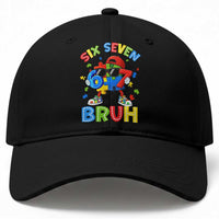67 Autism Awareness Baseball Cap Funny Six Seven Bruh Autistic Puzzle Kids Boys