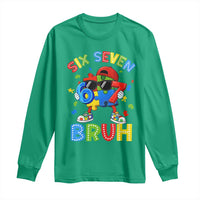 67 Autism Awareness Long Sleeve Shirt Funny Six Seven Bruh Autistic Puzzle Kids Boys