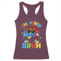 67 Autism Awareness Racerback Tank Top Funny Six Seven Bruh Autistic Puzzle Kids Boys