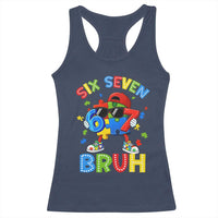 67 Autism Awareness Racerback Tank Top Funny Six Seven Bruh Autistic Puzzle Kids Boys