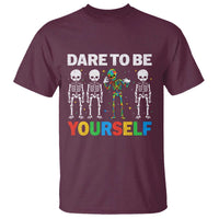 Autism Awareness 67 T Shirt Dare To Be Yourself Six Seven Autism Skeleton