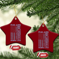 Denim Day Awareness Ceramic Ornament Wear Jeans No Excuse Change Lives Vintage American Flag