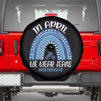 Denim Day Awareness Spare Tire Cover In April We Wear Jeans Rainbow