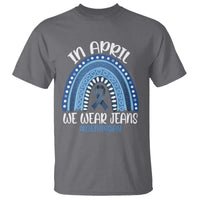 Denim Day Awareness T Shirt In April We Wear Jeans Rainbow