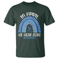 Denim Day Awareness T Shirt In April We Wear Jeans Rainbow