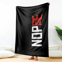 No Kings Protest Nope Funny Political Satire Throw Blanket