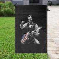 Abraham Lincoln Playing Guitar Vintage American Flag Garden Flag
