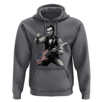 Abraham Lincoln Playing Guitar Vintage American Flag Hoodie