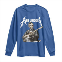 Abe Lincoln Playing Electric Guitar Rocker Long Sleeve Shirt