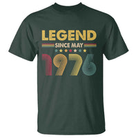 May 50th Birthday T Shirt Legends Since May 1976 Retro Bday