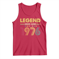 June 50th Birthday Tank Top Legends Since June 1976 Retro Bday