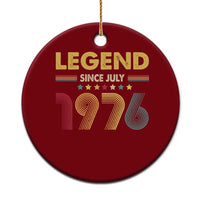 July 50th Birthday Ceramic Ornament Legends Since July 1976 Retro Bday