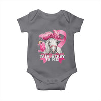Talk Derby To Me Baby Onesie Funny Horse Racing Oaks Derby Day Pink Ribbon