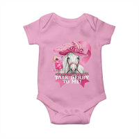 Talk Derby To Me Baby Onesie Funny Horse Racing Oaks Derby Day Pink Ribbon