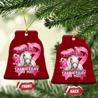 Talk Derby To Me Ceramic Ornament Funny Horse Racing Oaks Derby Day Pink Ribbon
