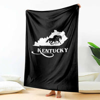 Kentucky Horse Map State Derby Day Throw Blanket