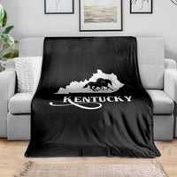 Kentucky Horse Map State Derby Day Throw Blanket