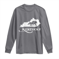 Kentucky Horse Map State Derby Day Long Sleeve Shirt