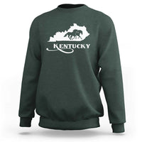 Kentucky Horse Map State Derby Day Sweatshirt