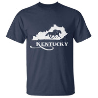Kentucky Horse Map State Derby Day T Shirt
