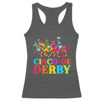 Cinco De Derby Racerback Tank Top Funny Mexican Derby Pinata Horse Race