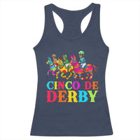 Cinco De Derby Racerback Tank Top Funny Mexican Derby Pinata Horse Race