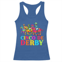 Cinco De Derby Racerback Tank Top Funny Mexican Derby Pinata Horse Race