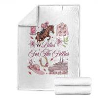 Derby Horse Racing Day Throw Blanket Lilies For The Fillies Stargazer Lily Flower