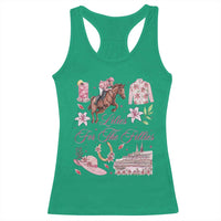 Derby Horse Racing Day Racerback Tank Top Lilies For The Fillies Stargazer Lily Flower