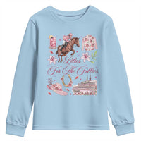 Derby Horse Racing Day Youth Sweatshirt Lilies For The Fillies Stargazer Lily Flower