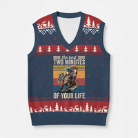 Horse Race Derby V-Neck Knit Sweater Vest The Best Two Minutes Of Your Life