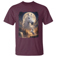Horse Neighing To The Moon T Shirt Vintage 90s Animal Horse Lover Equestrian