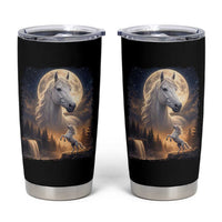 Horse Neighing To The Moon Tumbler Cup Vintage 90s Animal Horse Lover Equestrian