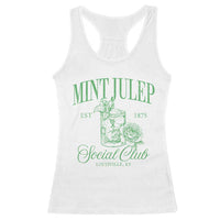 Mint Julep Social Club KY Funny Derby Cocktail Racerback Tank Top