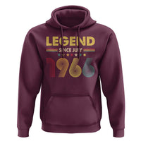 July 60th Birthday Hoodie Legends Since July 1966 Retro Bday