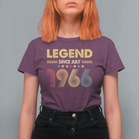 July 60th Birthday T Shirt For Women Legends Since July 1966 Retro Bday